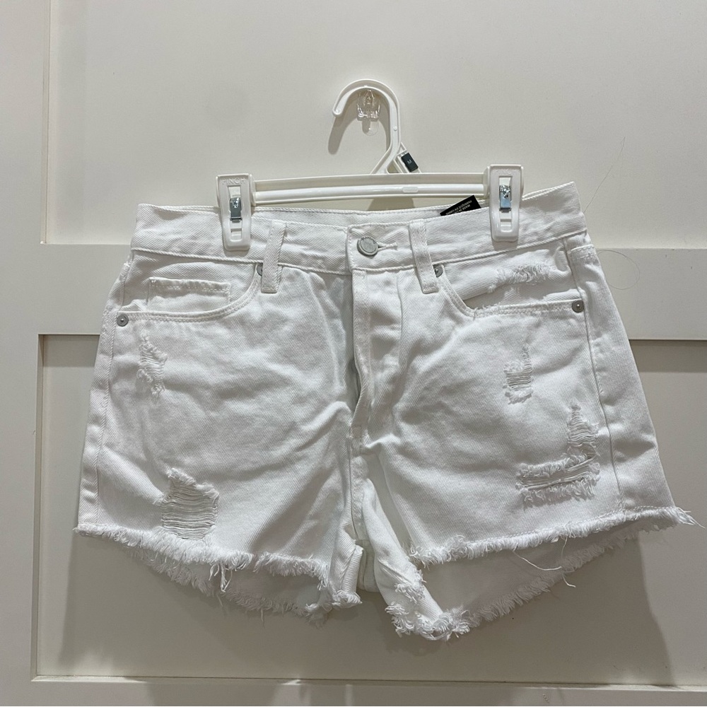 White‎ jean shorts